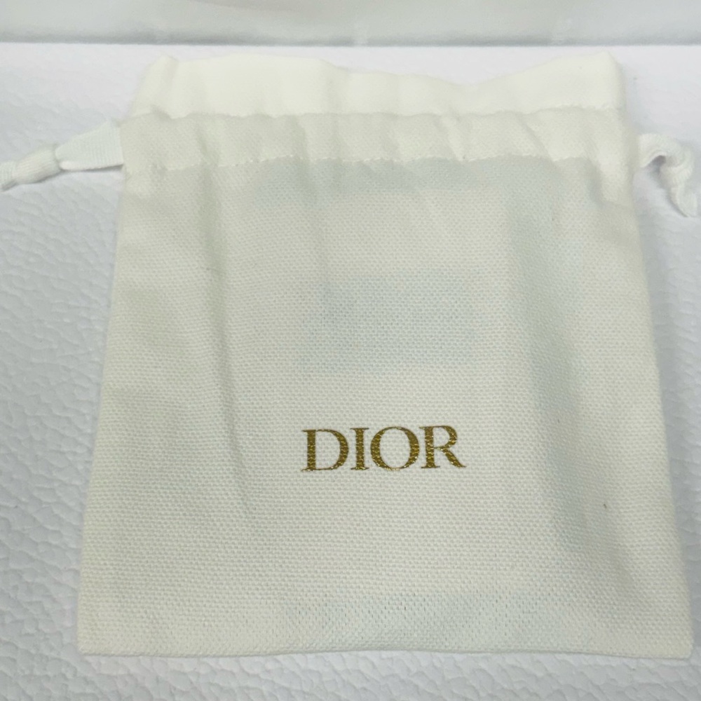 Dior White Drawstring Pouch